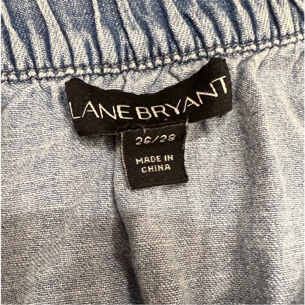 Lane Bryant Off the Shoulder Flutter Sleeve Jean Blouse 26/28 - Picture 2 of 6